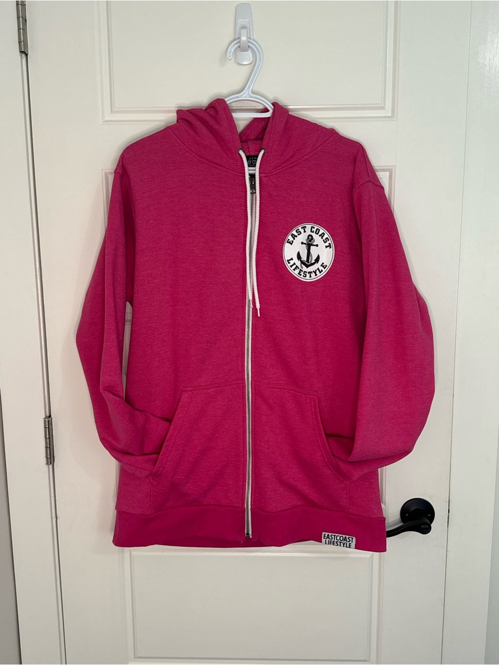 East Coast Lifestyle unisex Pink Full-Zip Hooded Sweater